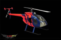 Hughes 500 E blau/neon-rot