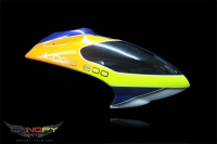 Haube Logo 600 3D Gfk lackiert hot yellow/orange