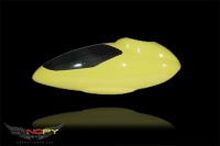 Haube Logo 10 3D Gfk gelb mit Carbon Scheibe