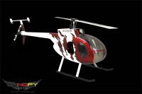 Hughes 500 D rot / wei&szlig;