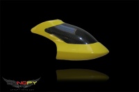Haube Logo 10 Gfk gelb mit Carbon Scheibe