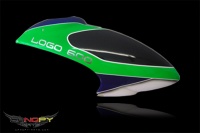 Haube Logo 600 3D Gfk lackiert green