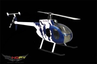 Hughes 500 D blau / wei&szlig;